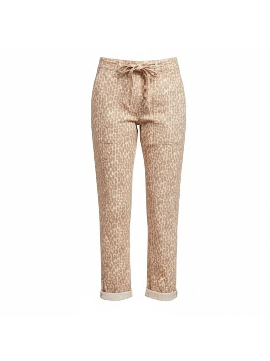 Anthropologie Pilcro Wanderer Cropped Utility Pants Leopard Animal Print 27 NWT - Picture 2 of 14